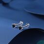 Sterling Silver Black Cz Earrings, thumbnail 1 of 12
