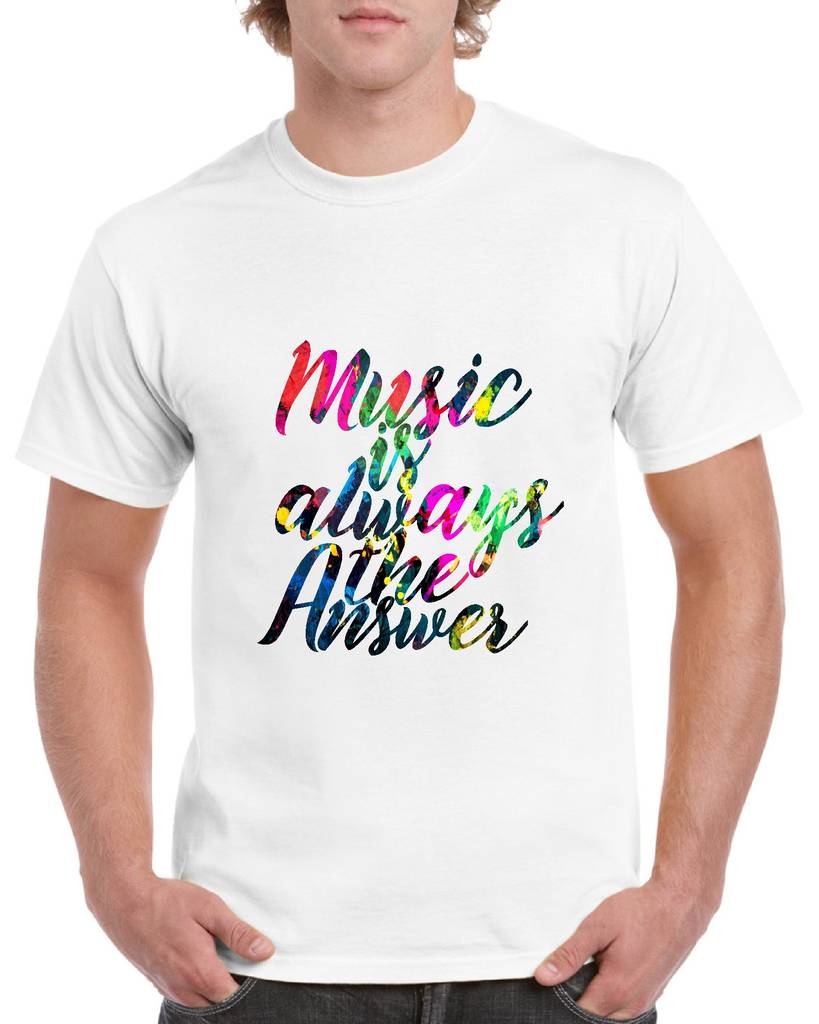 t shirt music is the answer