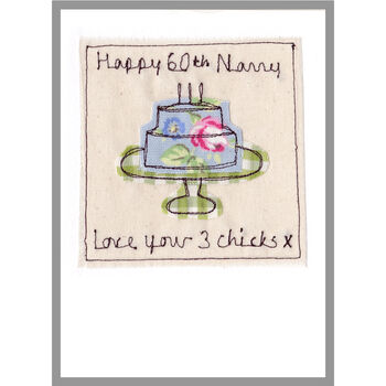 Personalised Cake Birthday Card For Her, 3 of 12