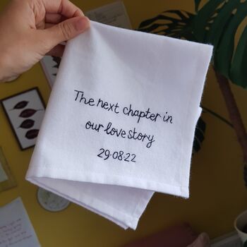 Personalised Second Anniversary Cotton Handkerchief, 7 of 11
