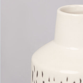 G Decor Spotted Cream Ceramic Vase, 3 of 3