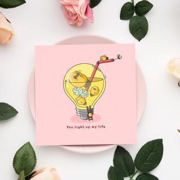 Cute Lightbulb Greetings Card, 7 of 8