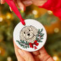 Personalised Christmas Wreath Dog Lover Mug, thumbnail 3 of 12