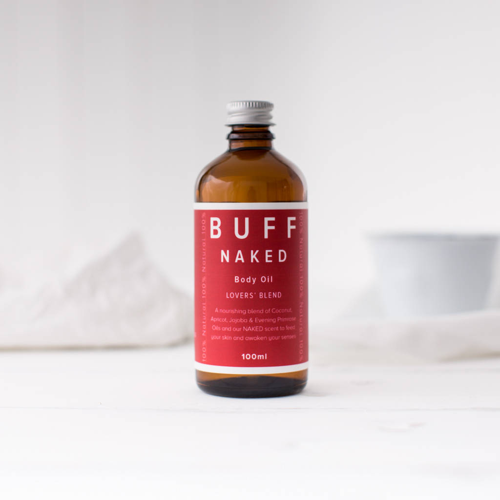 naked lovers' blend eco luxe body oil by buff natural body care