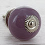 Purple Ceramic Door Knobs Cupboard Drawer Pull Handles, thumbnail 2 of 6