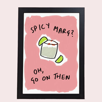 Spicy Margarita Illustrated Cocktail Print, 5 of 5