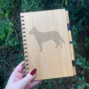 Personalised Australian Cattle Dog Engraved Notebook, 3 of 4