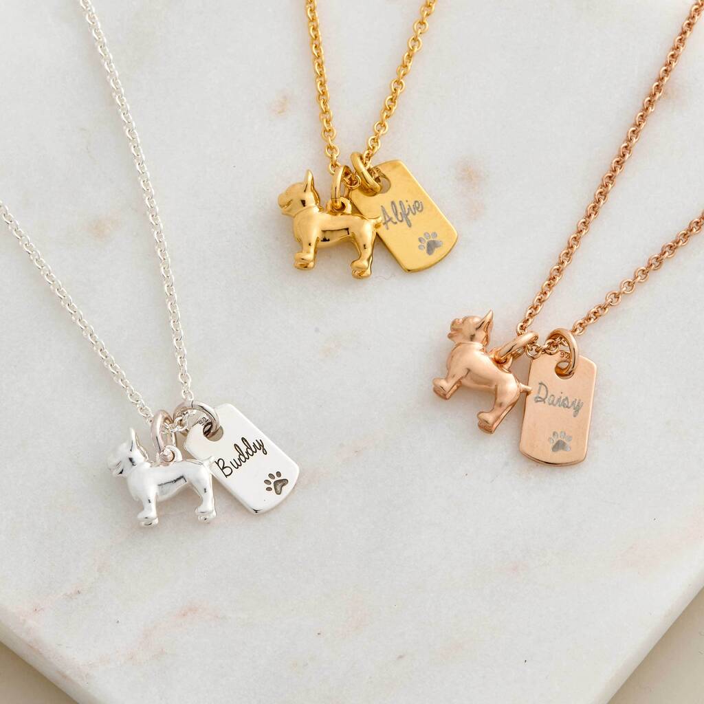 Amazon.com: NEWEI Acrylic French Bulldog Pug Dog Necklace Chain Pendant  Collar Charm Animal Ornaments Jewelry For Women Girl Gift : Clothing, Shoes  & Jewelry