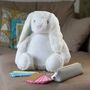 Bunny Zippy Soft Toy With Personalised Storage Bag, thumbnail 1 of 4