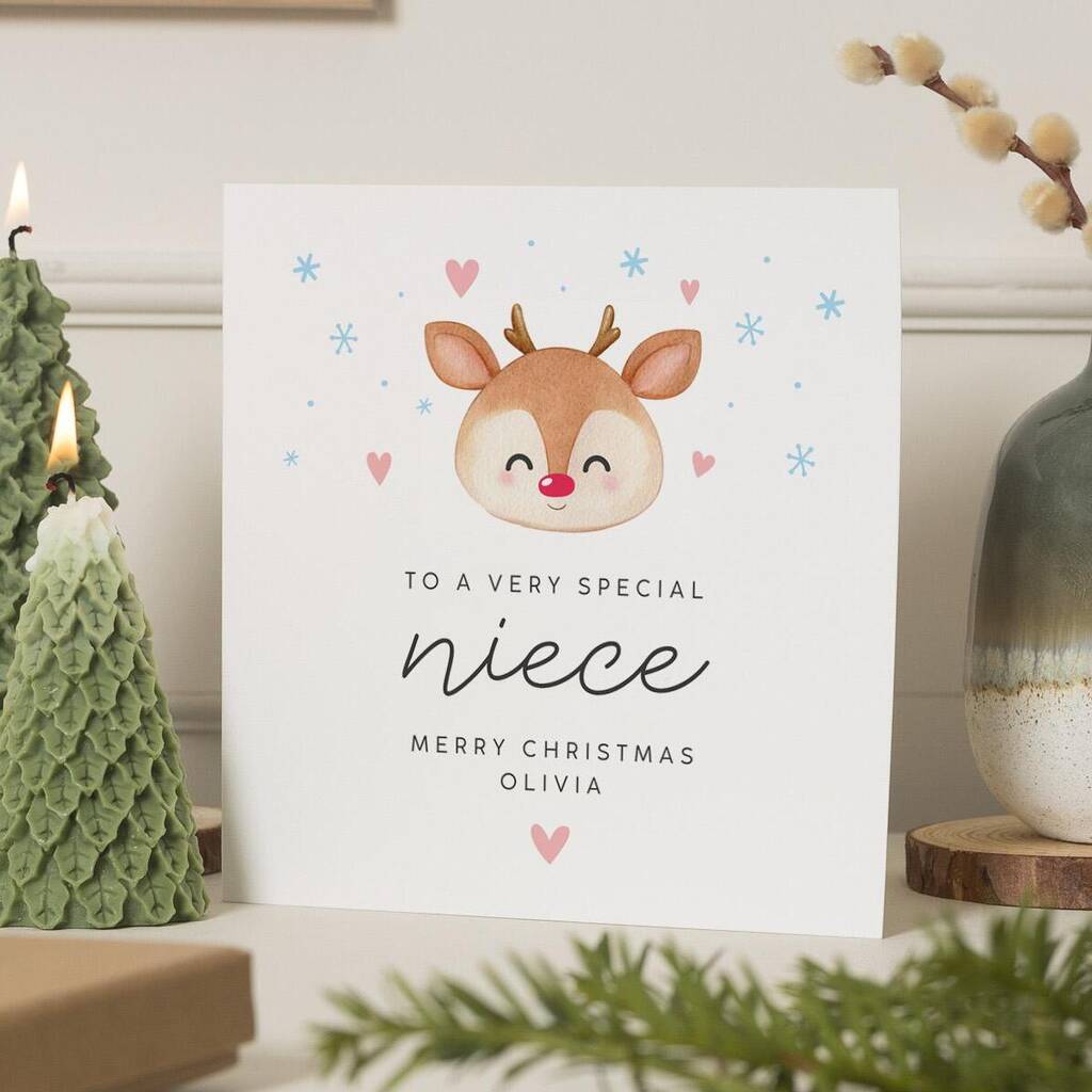 Personalised Niece Christmas Card, 1 of 7