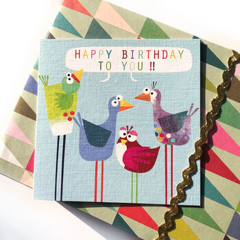 Happy Birthday Birds Card, 2 of 4