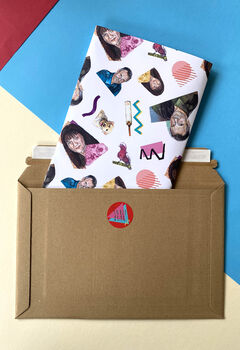 Karl And Susan Kennedy Wrapping Paper, 90s Neighbours Inspired Wrap, 5 of 9