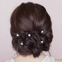 Set Of Five Pearl And Diamante Wedding Hairpins, thumbnail 1 of 7