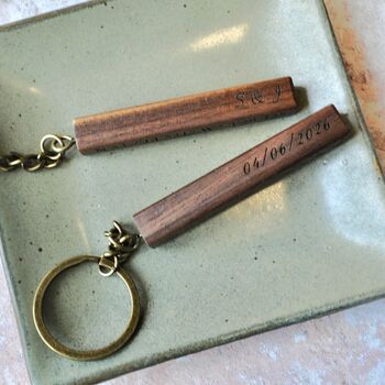 Personalised Coordinate Wedding Keyring, 4 of 4