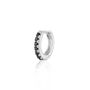 Black Stone Single Cartilage Hoop Earring, 7mm, thumbnail 3 of 7