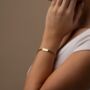Engraved Gold Figaro Bracelet Womens, thumbnail 5 of 9