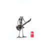 Small Frog Guitarist Metal Sculpture, thumbnail 3 of 9