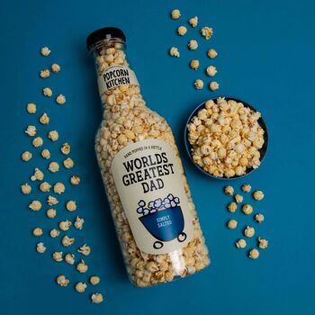 World's Greatest Dad Sea Salt Popcorn Giant Money Bottle, 350g, 2 of 7