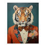 Tiger In A Tuxedo Fun Animal Portrait Wall Art Print, thumbnail 6 of 6