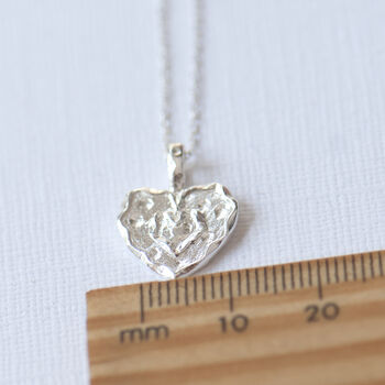 Handmade Heart Sterling Silver Pendant, 5 of 12