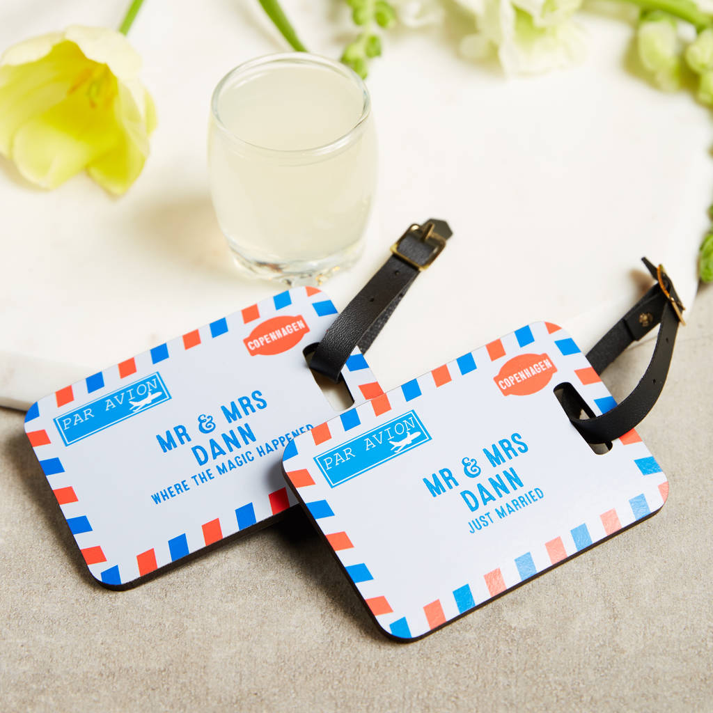 Personalised Airmail Vintage Style Luggage Tag, 1 of 5