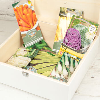 Personalised Flower Seed Packet Wooden Storage Box, 2 of 2