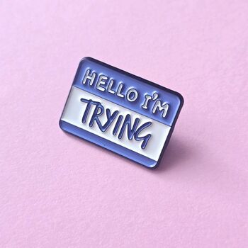 Mood Name Label Enamel Pin Badge, 5 of 8