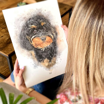 Personalised Watercolour Pet Portrait, 4 of 11