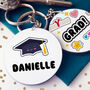 Personalised Design Your Own Graduate Sticker Style Keyring, thumbnail 1 of 3