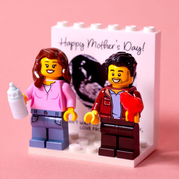 Personalised First Mother's Day Baby Scan Lego® Brick Minifig Keepsake: Gift For Pregnant Mum To Be, 2 of 11