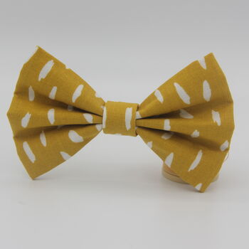 Yellow Smudge Dog Bow Tie, 3 of 7