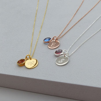 Personalised Rose Gold Plated Birthstone Necklace, 6 of 10