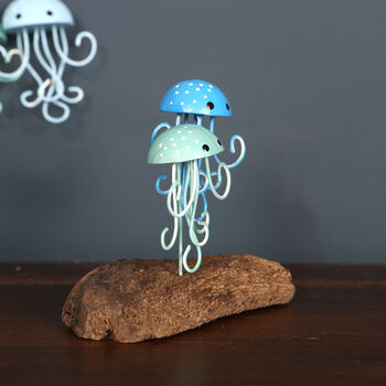 Jellyfish Duo On Driftwood Decoration, Ornament, 4 of 4