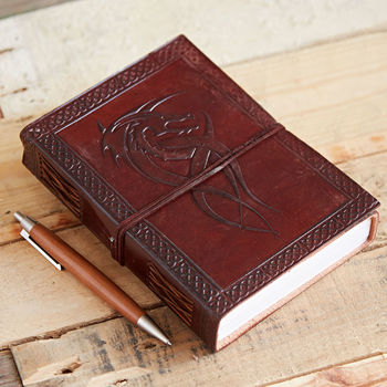 Celtic Dragon Leather Journal, 3 of 12