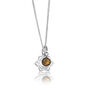 Sacral Chakra Charm Necklace In Silver Tiger's Eye, thumbnail 1 of 2