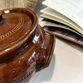 Vintage Pearson's Brown Glazed Stoneware Pot, 4 of 9