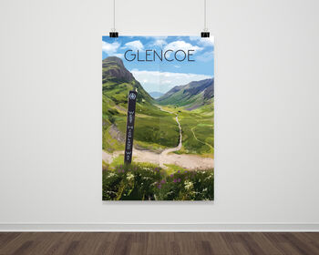 Glencoe Scotland Travel Poster Art Print, 3 of 6