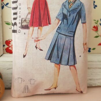 Vintage Sewing Pattern Fabric Fragranced Gift Pillow, 4 of 7