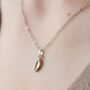 Gold Plated Handmade Sea Shell Necklace Cowrie Pendant, thumbnail 2 of 9