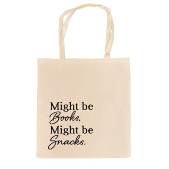 Might Be Snacks Linen Tote Bag, 3 of 4