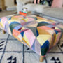 Coffee Table Footstool In Linwood Abstract Velvet, thumbnail 4 of 4