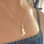 Sterling Silver Cowgirl Boot Pendant Necklace, thumbnail 1 of 8