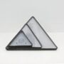 Hic Ceramics Set Of Three Handmade Triangle Plate, thumbnail 2 of 6
