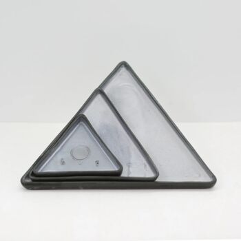 Hic Ceramics Set Of Three Handmade Triangle Plate, 2 of 6