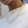Graduated Sterling Silver Wide Link Necklace, thumbnail 2 of 10