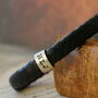 Personalised Classic Silver And Leather Bracelet, thumbnail 3 of 12