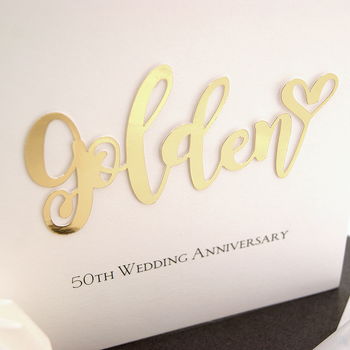 50th Golden Wedding Anniversary Card, 4 of 6