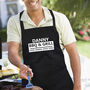 Personalised BBQ And Grill Black Apron, thumbnail 1 of 3