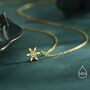 Sterling Silver Very Small Snowflake Pendant Necklace, thumbnail 7 of 12