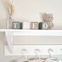 Wooden Nursery Letter Blocks, Personalised Baby Boy Gift Sage, Grey, Taupe, thumbnail 2 of 12